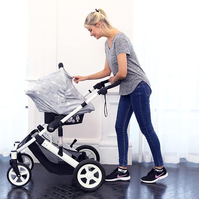 Breastfeeding Cover Carseat Canopy - Multi Use Car Seat Covers for Babies, Infant Stroller Cover, Baby Shower Gifts for Boys and Girls-CubbioJoy