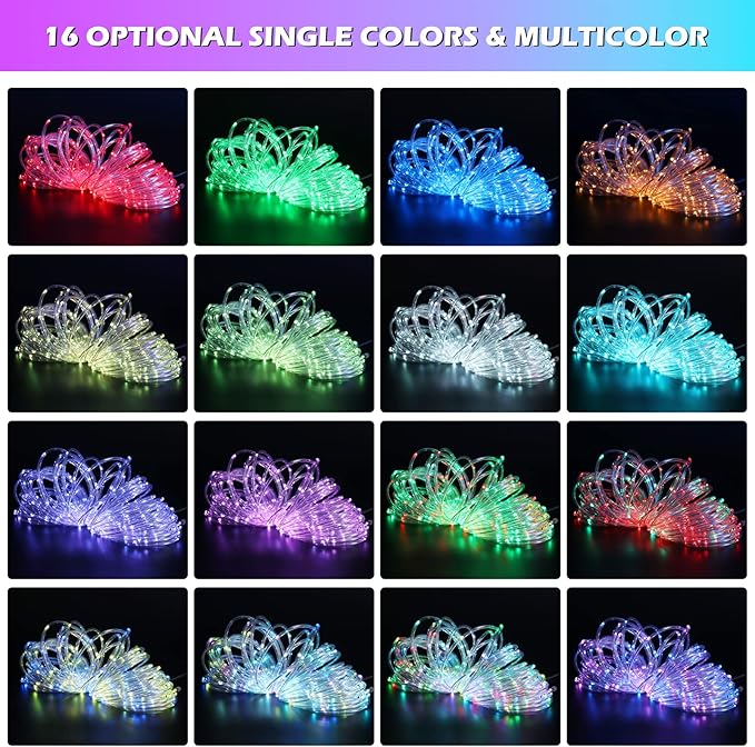Color Changing Rope Lights 164FT 500 LED Outdoor, String Lights with Plug & Remote | Twinkle Christmas Indoor Bedroom, Waterproof Christmas Lights Outdoor, Rope Lights for Outside,16 Colors-CubbioJoy