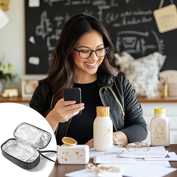 Insulated Breastmilk Cooler Bag with 2 Ice Packs - Breastmilk Cooler Organizer Bag for Daycare, Breastfeeding Mom Travel Outdoor-CubbioJoy