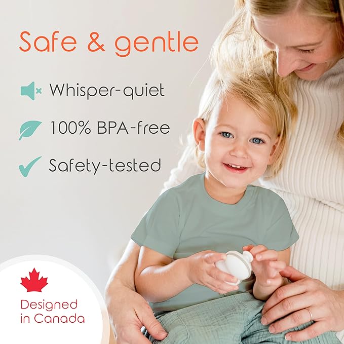 Cherish Baby Care Baby Nail Trimmer Electric - Automatic Safety Stop, BPA-Free & Safety-Tested Electric Nail File Baby, Includes 4 File Pads, 0-12+ Months-CubbioJoy