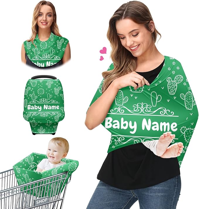 Baby Car Seat Stroller Cover Nursing Cover New Mom Breastfeeding Scarf Soft Stretchy Infant Carrier Cover Car Canopy Coverage-CubbioJoy