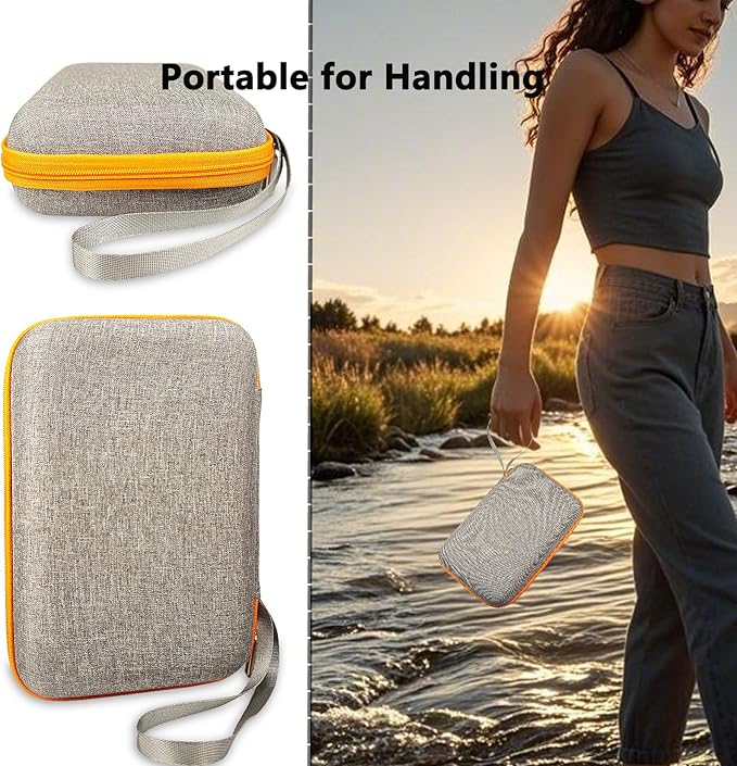 Case Compatible with Giiker Super Slide Brain Games, Protective Storage Bag Holder for Giiker Brain Teaser Puzzles Games Toys (Only Case) (Orange-Grey)-CubbioJoy