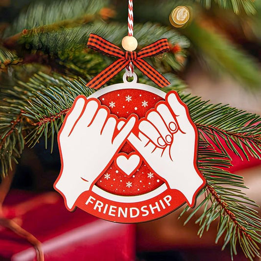 2025 Friendship Ornaments for Women Friends - Best Friends Ornaments for Women, Unique Best Friend Christmas Ornament 2025 for Christmas Tree Decorations, Special Friendship Birthday Gifts-CubbioJoy