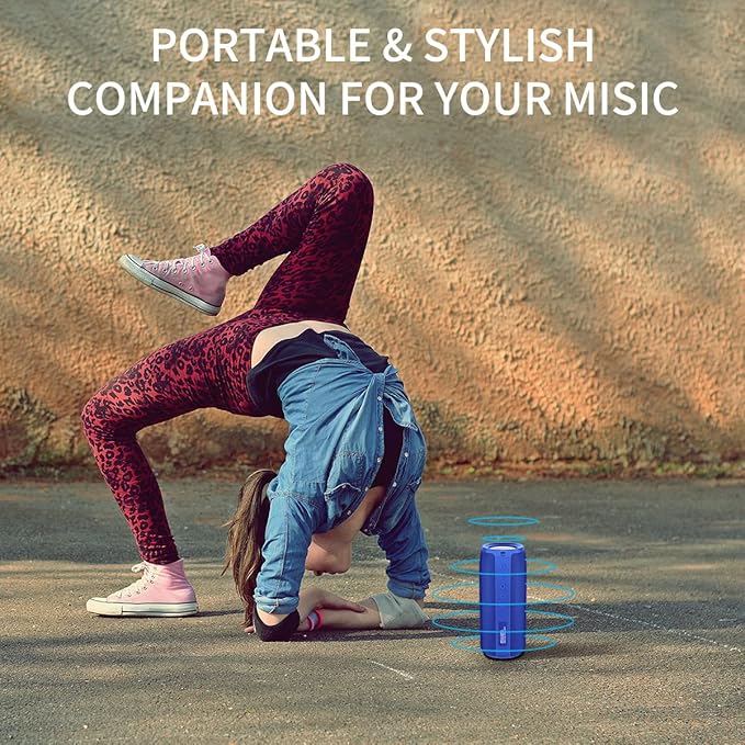 Bluetooth Speaker,MusiBaby M88 Speakers,Dual Pairing, Bluetooth 5.3,Loud Stereo Sound,Booming Bass,30H Playtime for Home& Outdoor Party,Beach,Portable Speaker,Gifts(Blue)-CubbioJoy