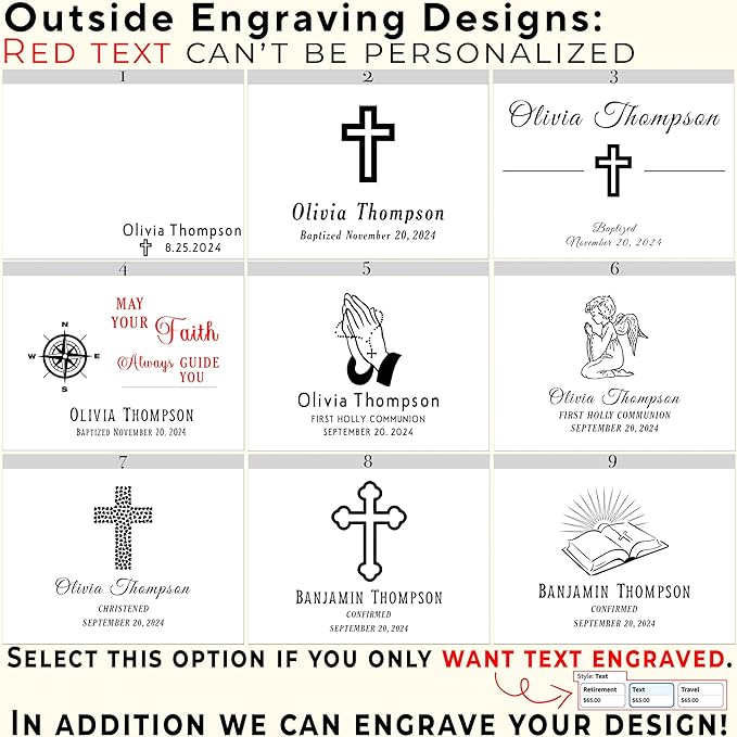 Baptism Memory Box Bamboo Wood - Personalized Baptism Gifts for Boys, First Communion Storage Box for Girls, Personalized Christening Gifts for Boys, Engraved Confirmation Keepsake Boxes, 11x8x4,75 in-CubbioJoy