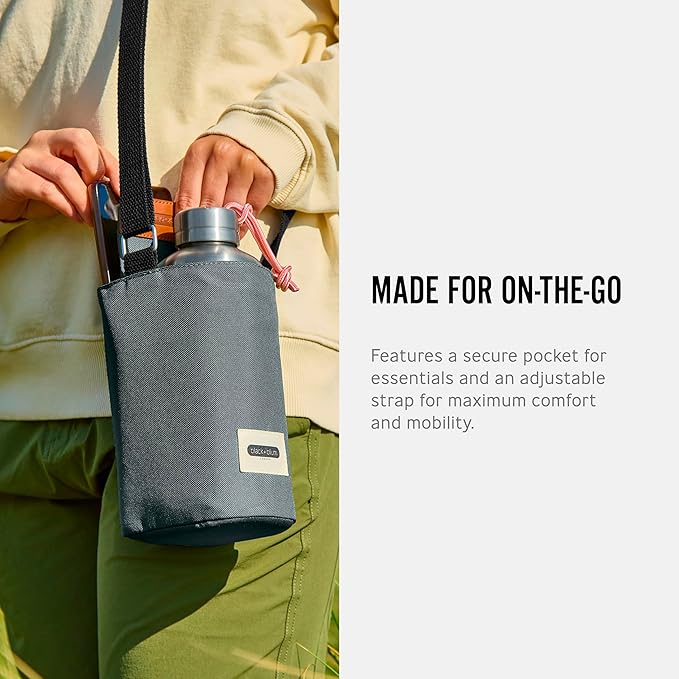 BLACK + BLUM Insulated Bottle Bag - Made with Recycled PET and BPA Free - Bottle Bag for On The Go, Slate-CubbioJoy