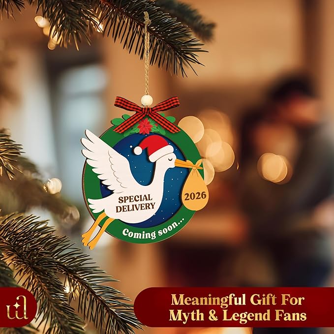 Coming Soon Baby Announcement 2026 - Pregnancy Announcement Ornament, Expecting Parents To Be Unique Gifts For Family Husband, Expecting Baby Ornament 2026, Christmas Pregnant Ornaments 2025-CubbioJoy