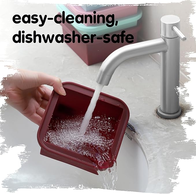 2-Cup Silicone Freezer Trays with Lids – Perfect for Meal Prep, Portion Control, and Easy Freezing-Meal Prep Container Molds for Soup,Leftovers (Bondi Mint, 2 Pack)-CubbioJoy