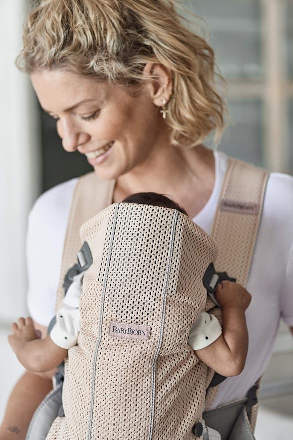 BabyBjörn Baby Carrier Mini, 3D mesh, Pearly Pink-CubbioJoy