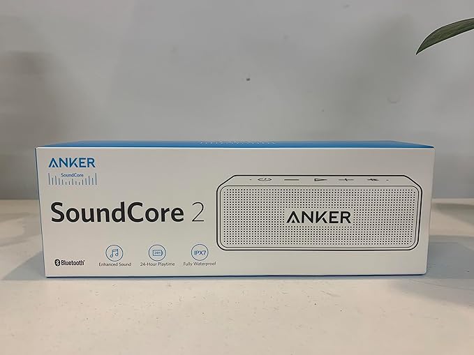 Anker Soundcore 2 Portable Bluetooth Speaker with Stereo Sound, Bluetooth 5, Bassup, IPX7 Waterproof, 24-Hour Playtime, Wireless Stereo Pairing, Speaker for Home, Outdoors, Travel-CubbioJoy
