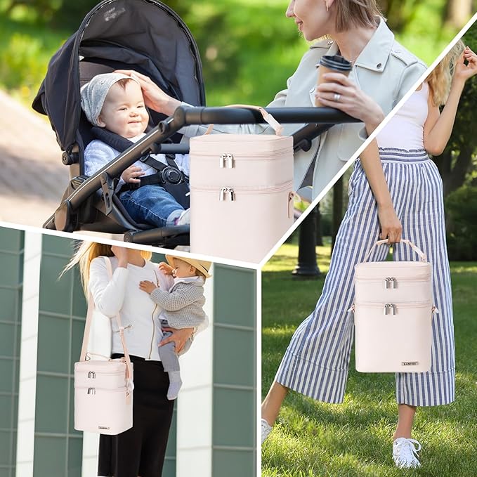Breastmilk Cooler Bag with Ice Pack Fits 6 Baby Bottles Up to 9 Ounce-CubbioJoy