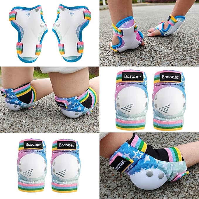 BOSONER Kids/Youth Knee Pad Elbow Pads for Roller Skates Cycling BMX Bike Skateboard Inline Rollerblading, Skating Skatings Scooter Riding Sports-CubbioJoy