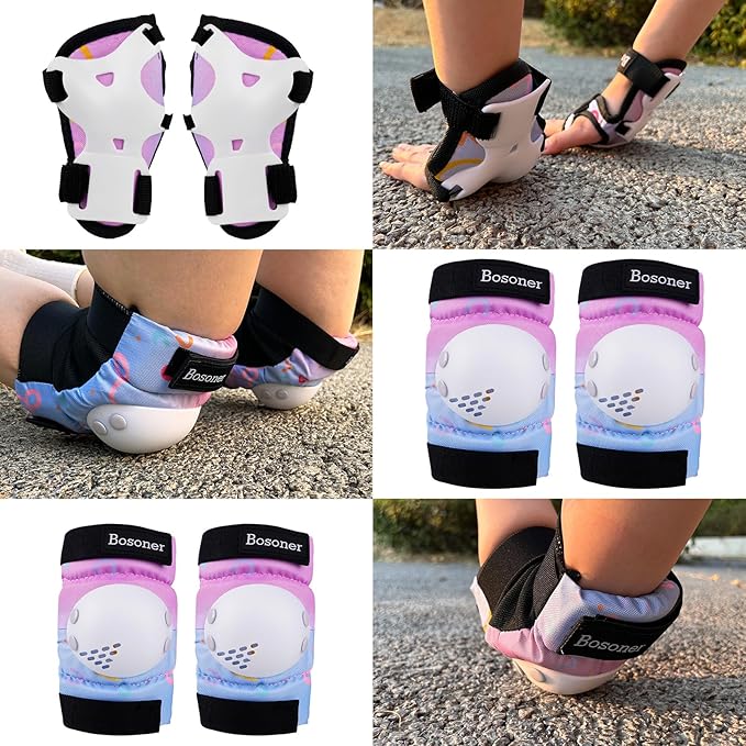 BOSONER Kids/Youth Knee Pad Elbow Pads for Roller Skates Cycling BMX Bike Skateboard Inline Rollerblading, Skating Skatings Scooter Riding Sports-CubbioJoy