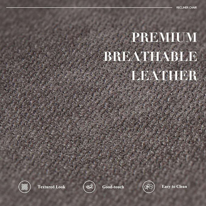 COLAMY Swivel Recliner Chair with Footrest, Strong Glide Chair High Back with Double-Layer Cushion, Rocker Recliner for Nursery & Living Room, Bedroom, Charcoal-CubbioJoy