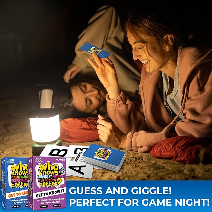 Board Games for Kids 8-12 and Family - Set of 4 Who Knows It Better? - 2000+ Questions Across Biology, Culture, STEM and Math - Educational Trivia Cards for Learning and Game Night-CubbioJoy