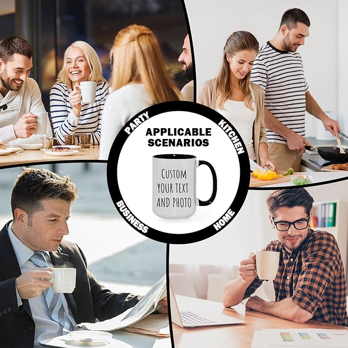 Custom Photo Mug Personalized Coffee Mugs with Photo Text Name Customized Cup Unique Gifts for Men Women Friend Family Wedding Christmas-CubbioJoy