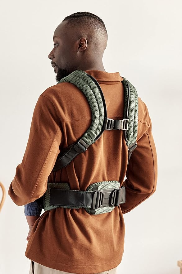 BabyBjörn Baby Carrier Harmony, Dark Green, 3D Mesh | 3-in-1 Ergonomic Baby Carrier; Newborn, Facing-in, Outward-Facing, and Back Carrying Positions Supported (7-40 lbs), Newborn to Toddler-CubbioJoy