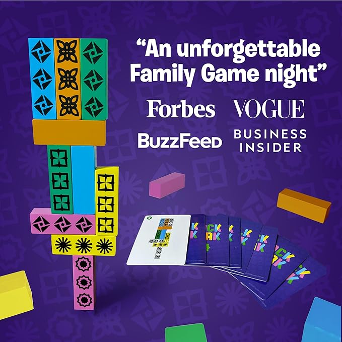 Blockwork by Uzzle Games - Fast-Paced Family Board Game - Multiple Difficulty Levels - Enjoyable and Challenging Puzzle Game – 2 to 4 Players – A Complete Family Night Fun Package - for Ages 4+-CubbioJoy