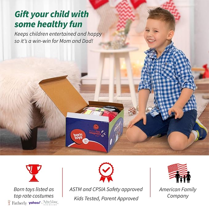 Born Toys Kids Costumes Set, 3-in-1 Dress Up & Pretend Play, Ages 3-7, Washable-CubbioJoy