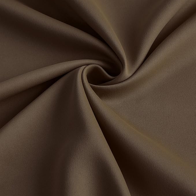 Brown Blackout Curtains 144 Inches Long 12 feet Tall, Extra Long Pinch Pleats Living Room Curtains Thermal Pleated Curtains Panels Drapery for Home, Hotel, Office, 40" W x 144" L, Set of 2-CubbioJoy