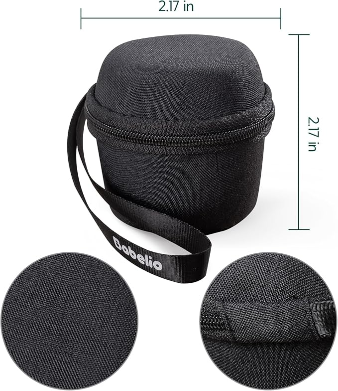 Babelio Portable Travel Case for Babelio Pocket Mini White Noise Machine, Double Stitch Zipper - Perfect for Traveling (CASE ONLY - Textile Black)-CubbioJoy