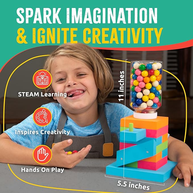 DIY Wood Building Kits, STEM Woodworking Kit for Kids, Creative Fun Craft Projects, Great Gift for Boys & Girls (Candy Dispenser, 1-Pack)-CubbioJoy