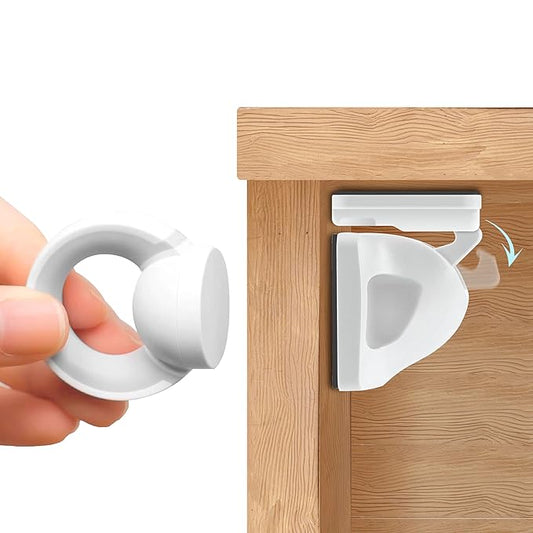 Booboo® Magnetic Child Safety Cupboard Locks for Children x10 Locks + x1 Key, Baby Proofing for Kitchen, Cabinets and Drawers, 30 Second Install No Drilling 3M Adhesive (10 Pack)-CubbioJoy