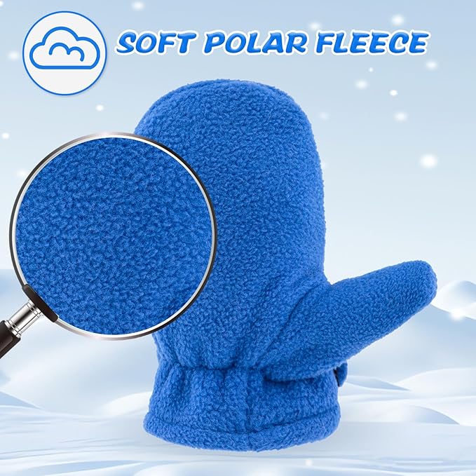BAVST Baby Toddler Winter Mittens Girls Warm Fleece Lined Gloves Kids Sherpa Lined Mittens for Boys-CubbioJoy