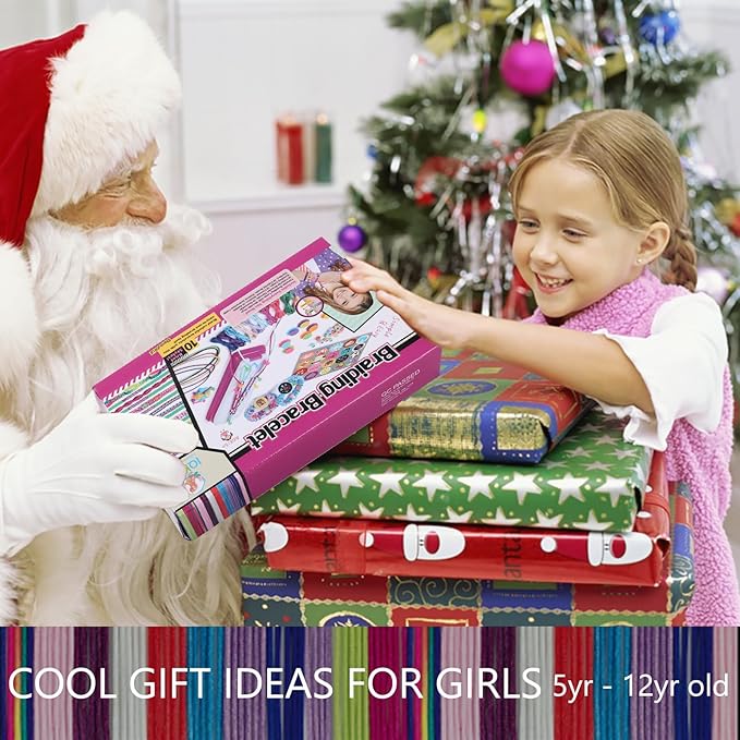 IQKidz Friendship Bracelet Making Kit - Make Bracelets Craft Toys for Girls Age 8-12 yrs, Cool Birthday Gifts for 6 7 9 10 11 Years Old Kids, Christmas Gift Set-CubbioJoy