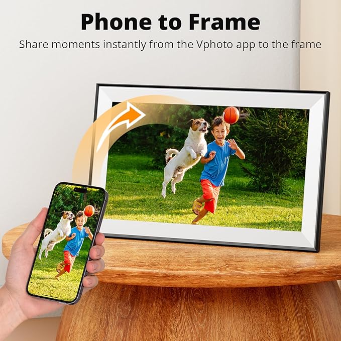 Dragon Touch 15.6 Inch Large Digital Picture Frame - WiFi Digital Photo Frame with 32GB Storage, FHD 1080P Touch Screen, Auto-Rotate, Share Photos/Videos Instantly via Free App Best Gifts for Mom-CubbioJoy