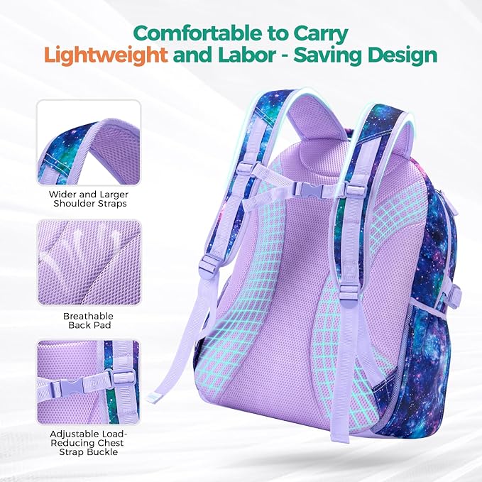 Choco Mocha Cheetah Backpack for Girls, Elementary School Backpack for Girls Ages 6-8 Kids Kindergarten Backpack Bookbag 17 Inch with Chest Strap, Colorful-CubbioJoy