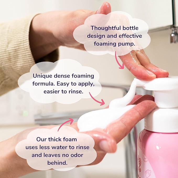 Unscented Foam Bottle Wash, Natural Plant Based Baby Bottle & Dish Soap, No Artificial Fragrance or Additives, Gentle for Washing Bottles, Pacifiers and Toys, Easy Rinse, 15.21 Fl Oz-CubbioJoy