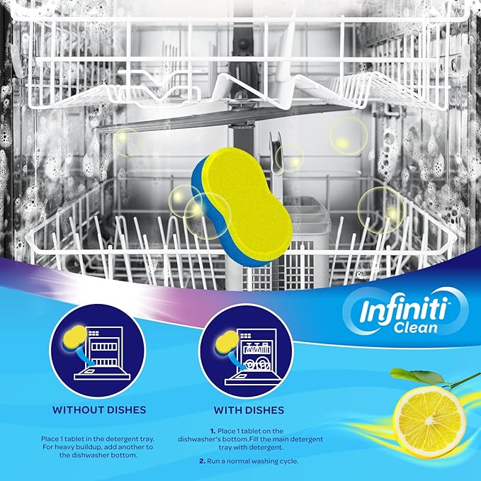 Dishwasher Cleaner and Deodorizer Tablets - Deep Clean Dishwasher Cleaner Tablets, Septic Safe, Natural Limescale Remover - Compatible with All Models (12 Pack)-CubbioJoy
