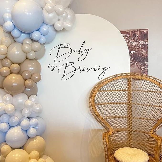 Baby is Brewing Wall Decal - Baby Shower/Gender Reveal/Birthday Party Decoration Supplies Wall Stickers,Beer Brewing Theme Stickers, Brewing Sign Balloon Arch Backdrop and Party Backdrop Decals-CubbioJoy