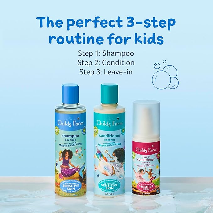 Childs Farm, Kids Conditioner for Curly, Dry Hair, Coco- Nourish Conditioner, Contains Wonderful Fragrance which Doesn’t Irritate Sensitive Skin, 8.4 Fl Oz-CubbioJoy