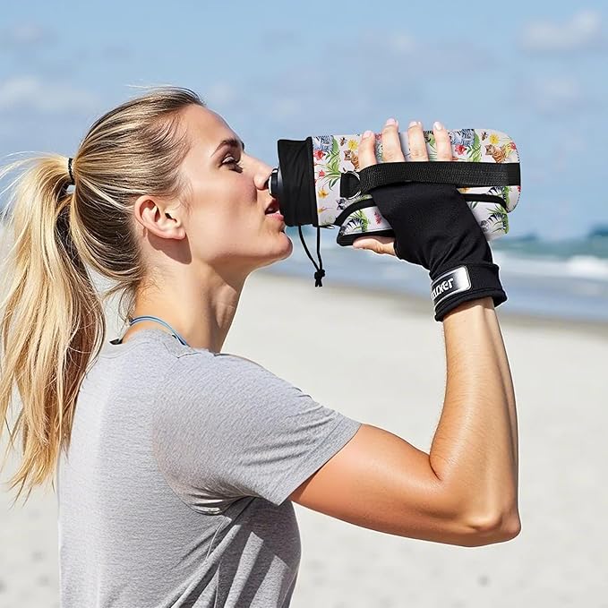 25/32/40/64oz Water Bottle Bag Holder Carrier-Insulated Crossbody Sling Case Sleeve with Strap & Pockets for Men Women Gym Cycling Travel Walking Hiking Camping-CubbioJoy