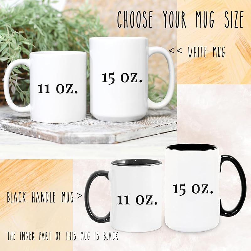 Custom Coffee Mug - Custom Mugs Design Your Own with Text, Name or Initials - Personalized Coffee Mug - Tazas Personalizadas 11 & 15 oz - Custom Gifts for Best Friend Woman, Him, Her, Mom, Dad-CubbioJoy