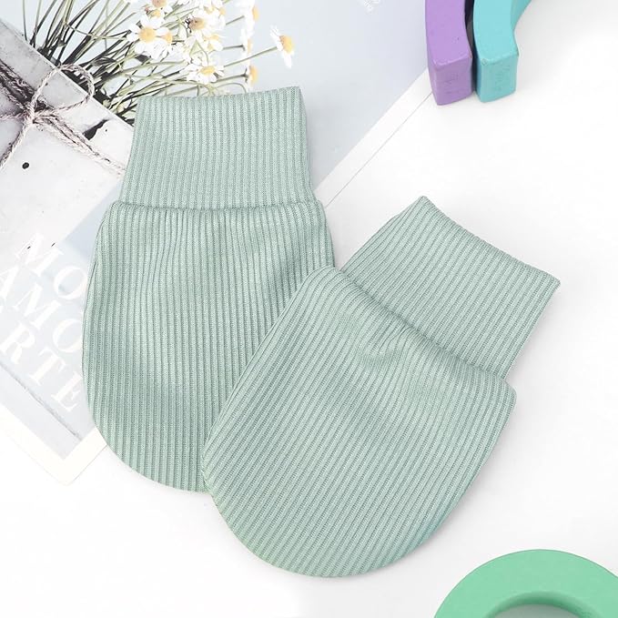 BQUBO 6 Pairs Newborn Baby Boys Girls Mittens 0-6 Months Unisex-Baby Infant Mittens Elastic No Scratch Wrist Gloves-CubbioJoy