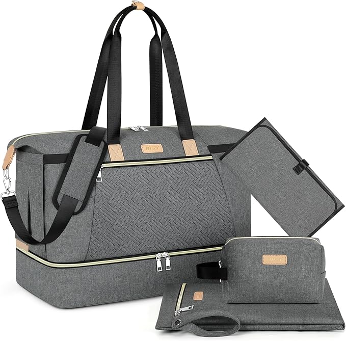 ITIEZY Diaper Bag Tote for Baby - Large Mommy Bag with Portable Changing Pad Pacifier Case, Hospital Bags Travel Baby Bag-CubbioJoy