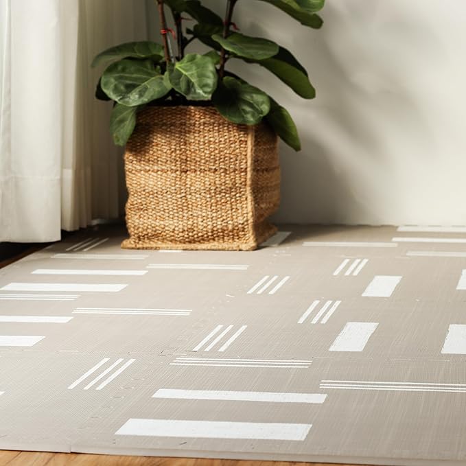 Baby Play Mats for Floor - Nira (4x6ft) - Premium EVA Foam Play Mat for Babies & Toddlers - Perfect for Tummy Time, Crawling, Playroom - Stylish & Comfortable Kids Play Mat-CubbioJoy