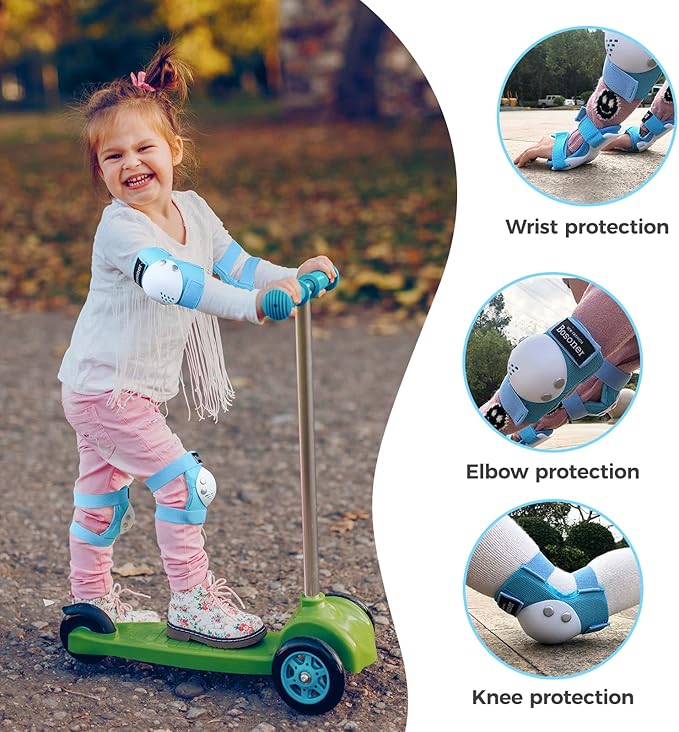 BOSONER Kids/Youth Knee Pad Elbow Pads for Roller Skates Cycling BMX Bike Skateboard Inline Rollerblading, Skating Skatings Scooter Riding Sports-CubbioJoy