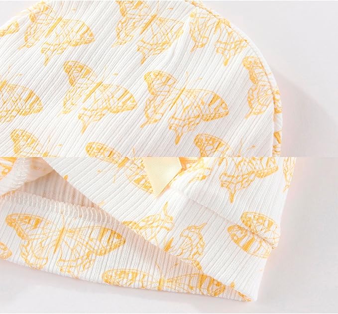 Baby Hat and Mittens Set Cotton Newborn Baby Hats Caps for Boys and Girls, 0-6 Months-CubbioJoy