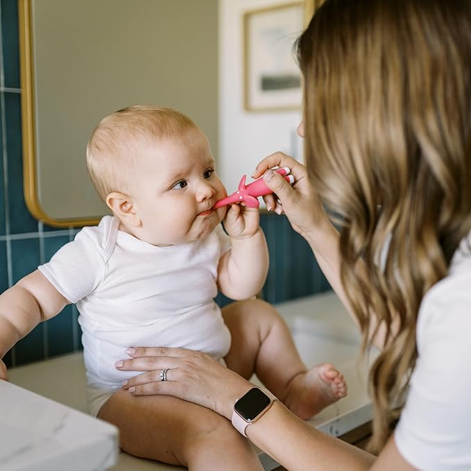 Dr. Brown's Infant-to-Toddler Toothbrush Set, 1.4 Ounce, Pink-CubbioJoy