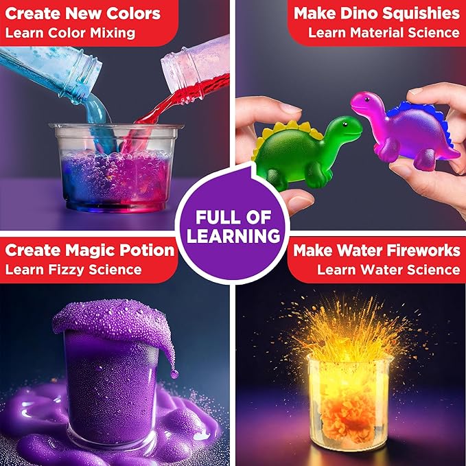 Doctor Jupiter My First Science Kit, Chemistry Set for Kids Ages 4-5-6-7-8 | Birthday Gift Ideas for 4+ Year Old Boys & Girls | Toy Stem Kit with 50+ Experiments | Learning & Educational Projects-CubbioJoy