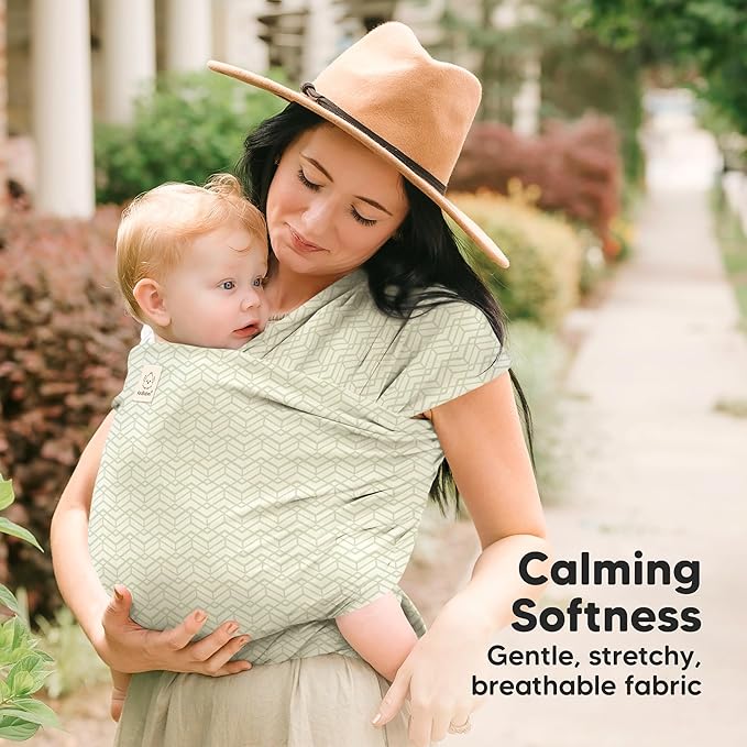 KeaBabies Baby Wrap Carrier - All in 1 Original Baby Carrier Newborn to Toddler Sling, Easy to Wear, Hands Free Bonding, Lightweight, Breathable Infant Wraps (Chevron Maze)-CubbioJoy