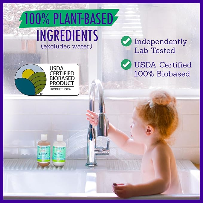 California Baby Calming Hair Conditioner | 100% Plant-Based Kids Conditioner | Rinse-out or Leave in Conditioner | Lavender Scent | 251 mL / 8.5 oz-CubbioJoy