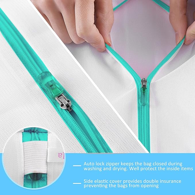 Bra Wash Bags, GOGOODA 4 Pack Underwear Laundry Mesh Bags for Delicates Baby Cloth Sock-CubbioJoy