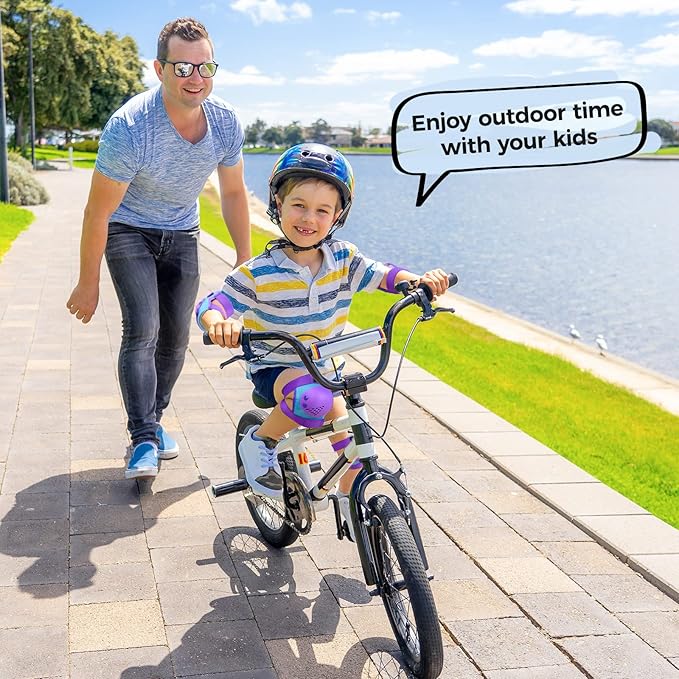 BOSONER Kids/Youth Knee Pad Elbow Pads for Roller Skates Cycling BMX Bike Skateboard Inline Rollerblading, Skating Skatings Scooter Riding Sports-CubbioJoy