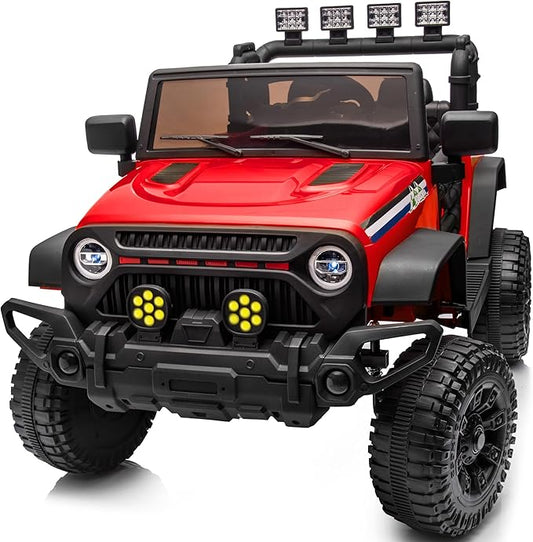 24V Kids Ride on Car, Kids Electric Vehicles Car Ride on Toy Truck for Toddlers w/Remote Control, 400W Motor - Red-CubbioJoy