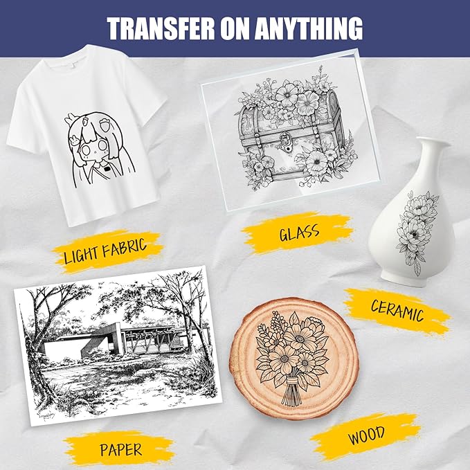 Carbon Paper for Tracing Transfer-Paper Pad, 30 Pcs Black Graphite Copy Paper for Tracing Drawing Patterns on Wood Projects Canvas Fabric Lettering Sketching Art Supplies, A4 8.3 X 11.8 Inch-CubbioJoy